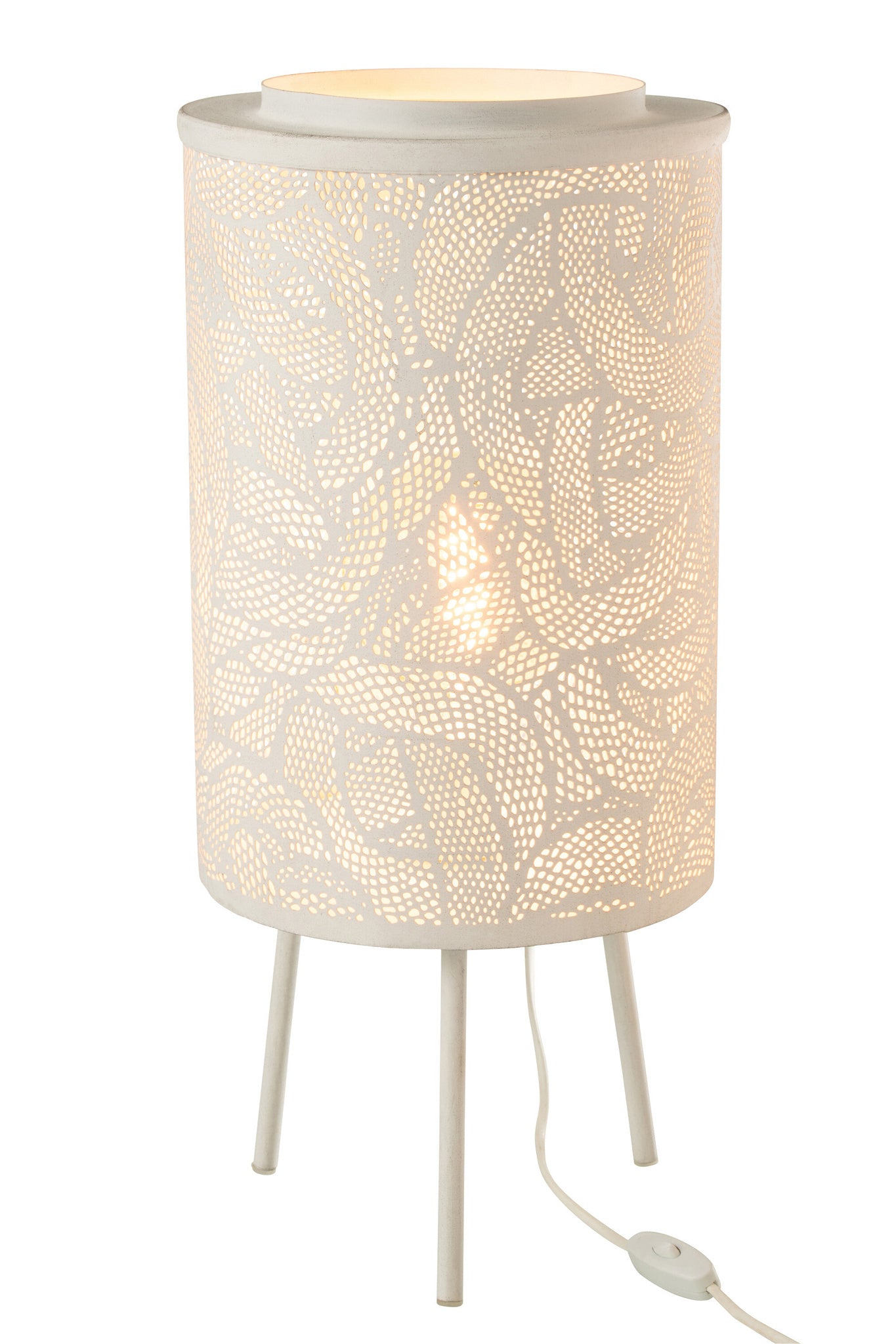 Lamp geperforeerd metaal wit