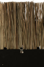 Spiegel Ovaal Patroon 2-laags Zeegras Naturel/Zwart