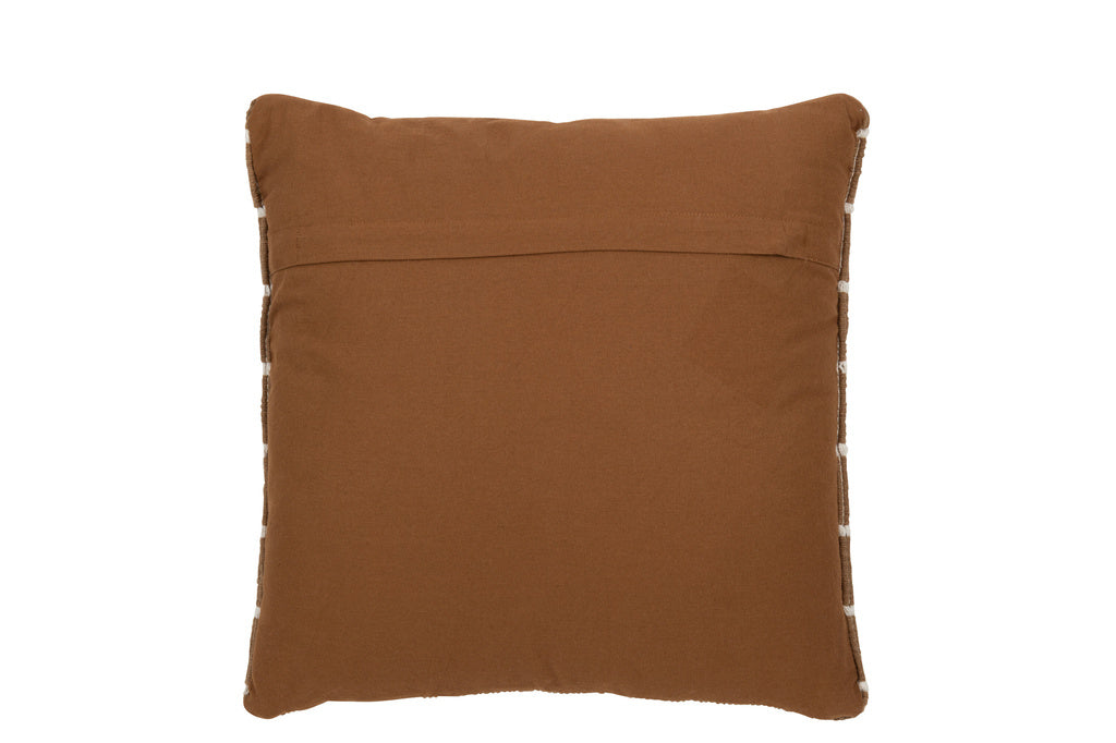 J-LINE BUITENKUSSEN LINES POLYESTER BRUIN/WIT