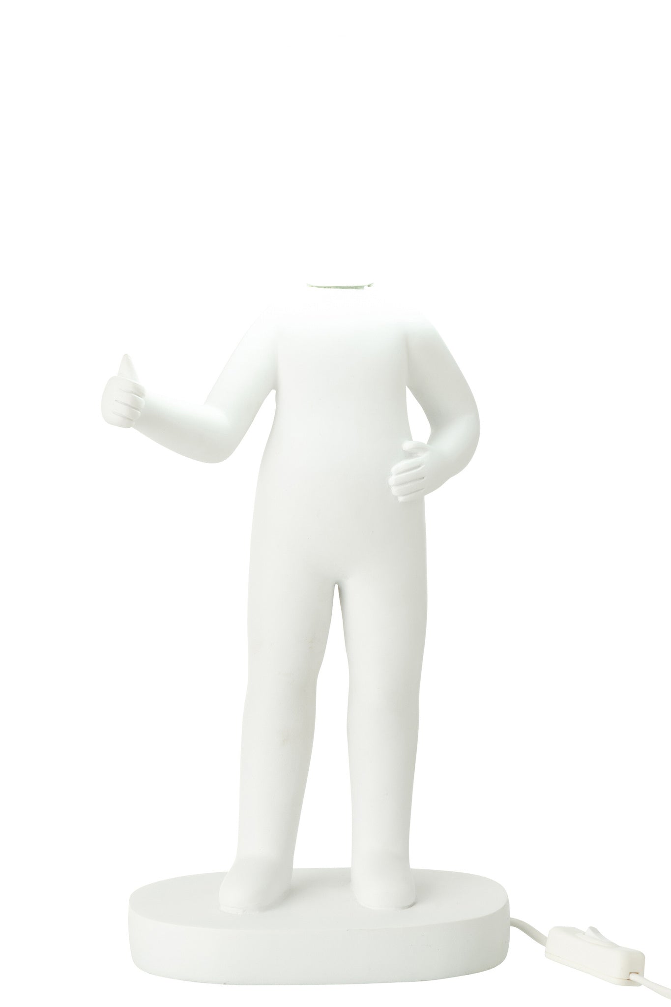 J-LINE TAFELLAMP DUIM OMHOOG HARS WIT