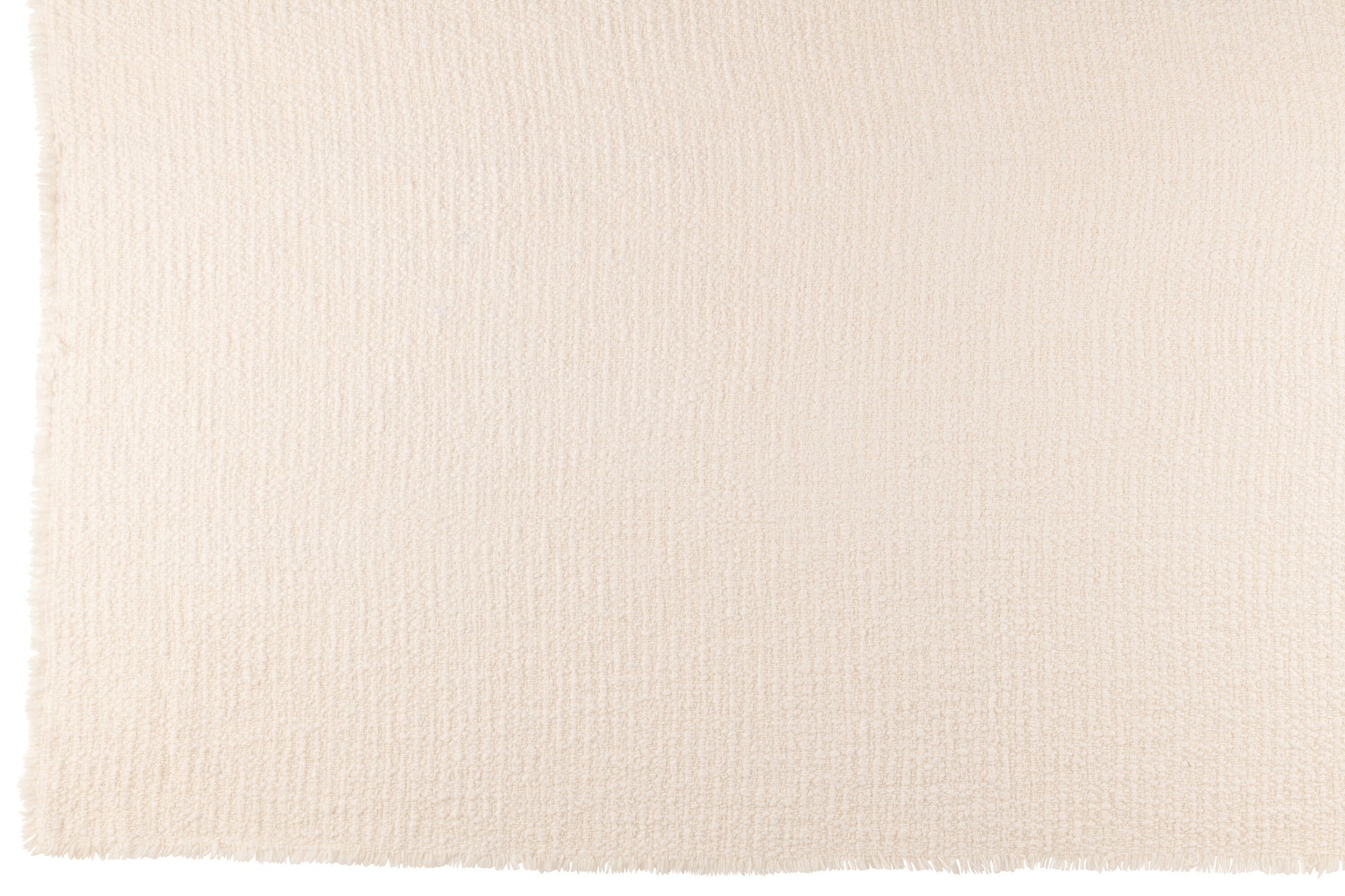 J-LINE GERUITE SJAAL MET RAFELRANDEN KATOEN/POLYESTER WIT