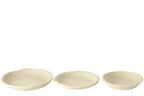 Set van 3 kommen Chad Papier Mache Wit
