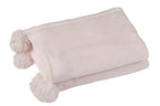 J-LINE PLAID POMPOM POLYESTER LIGHT PINK