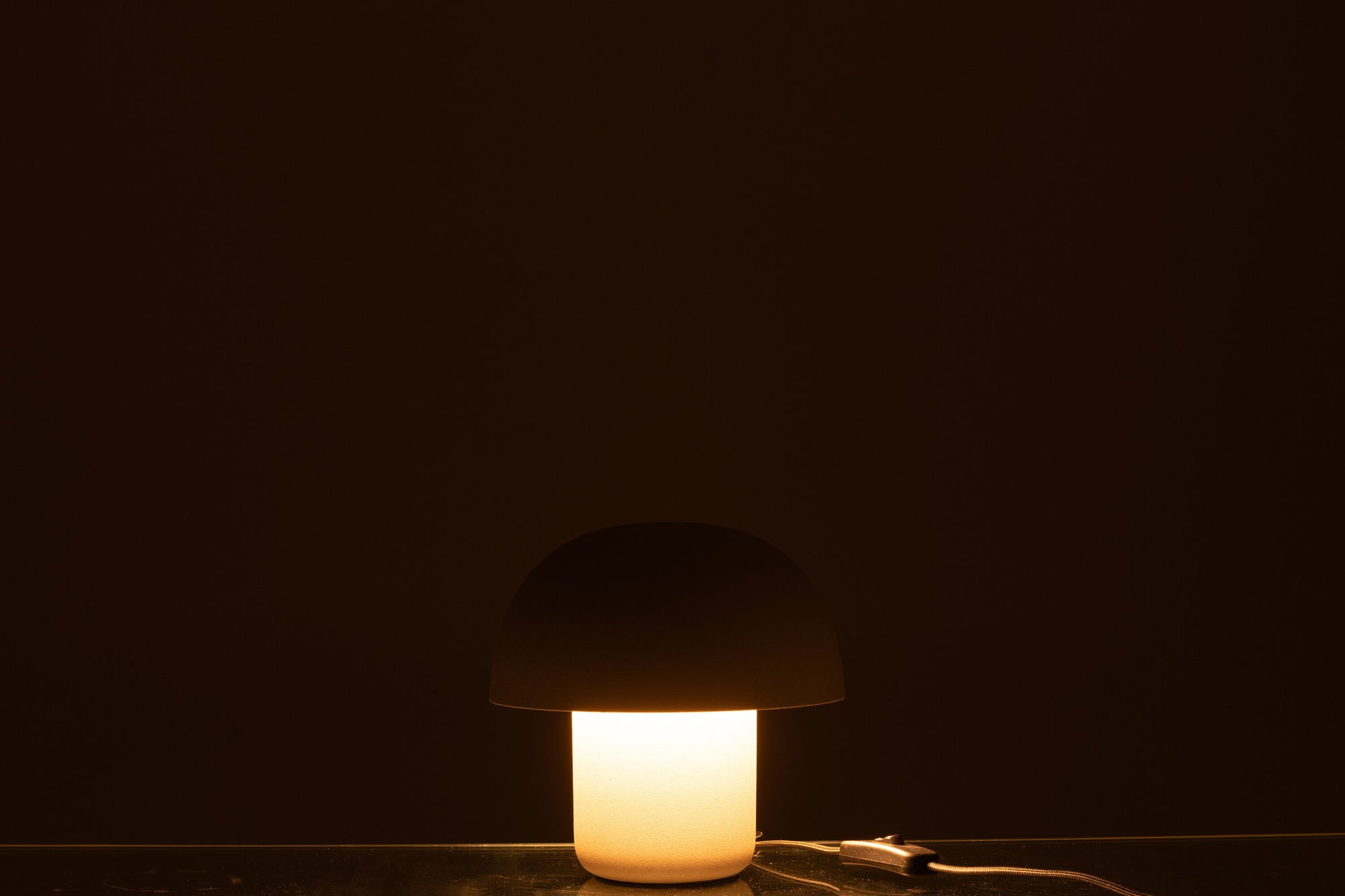 Tafellamp ijzer grijsbeige klein