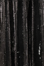 J-LINE GORDIJN OMKEERBARE PAILLETTEN ZWART/ZILVER