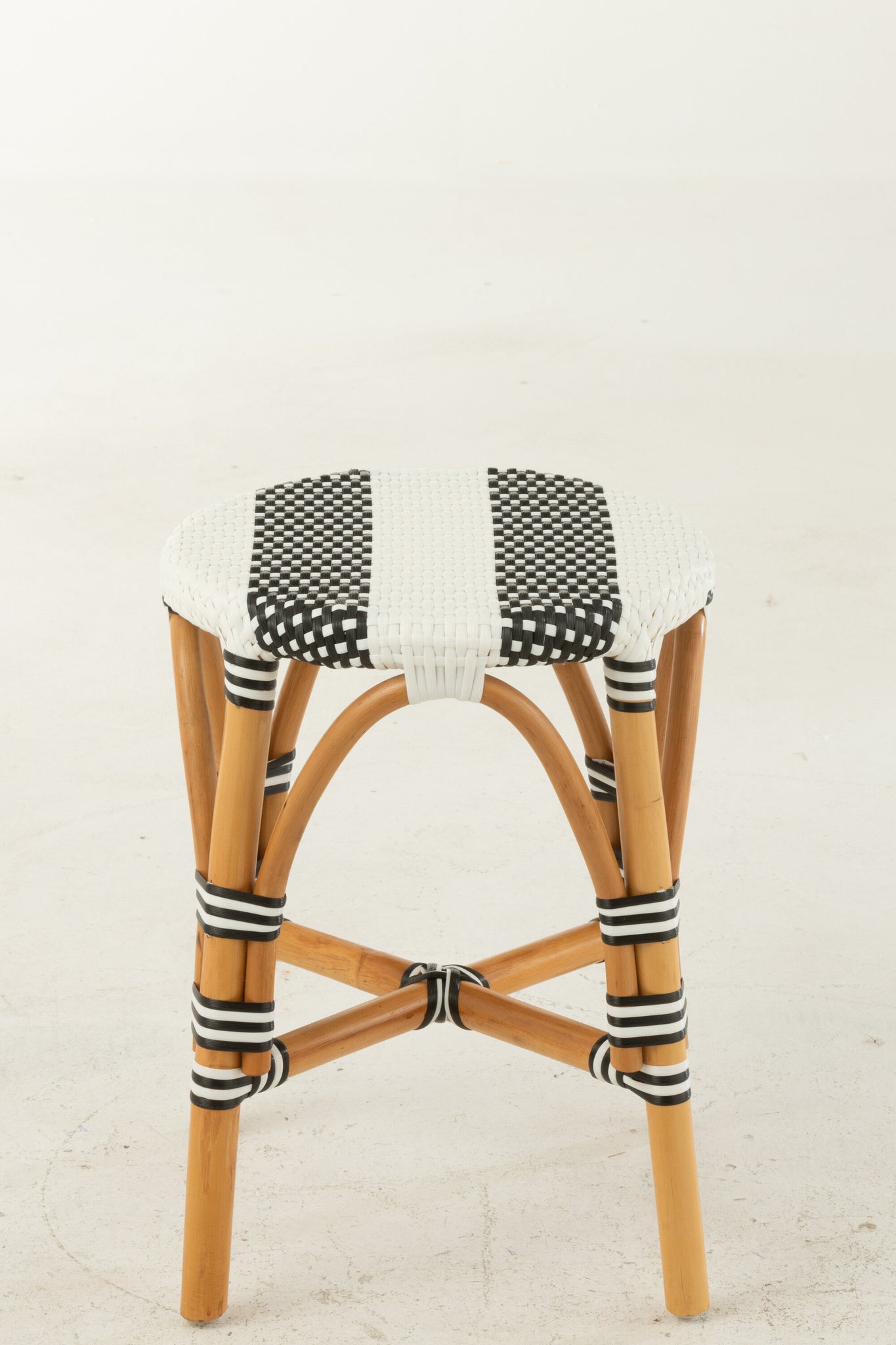 J-LINE KLEINE ROTAN KRUK ZWART/WIT