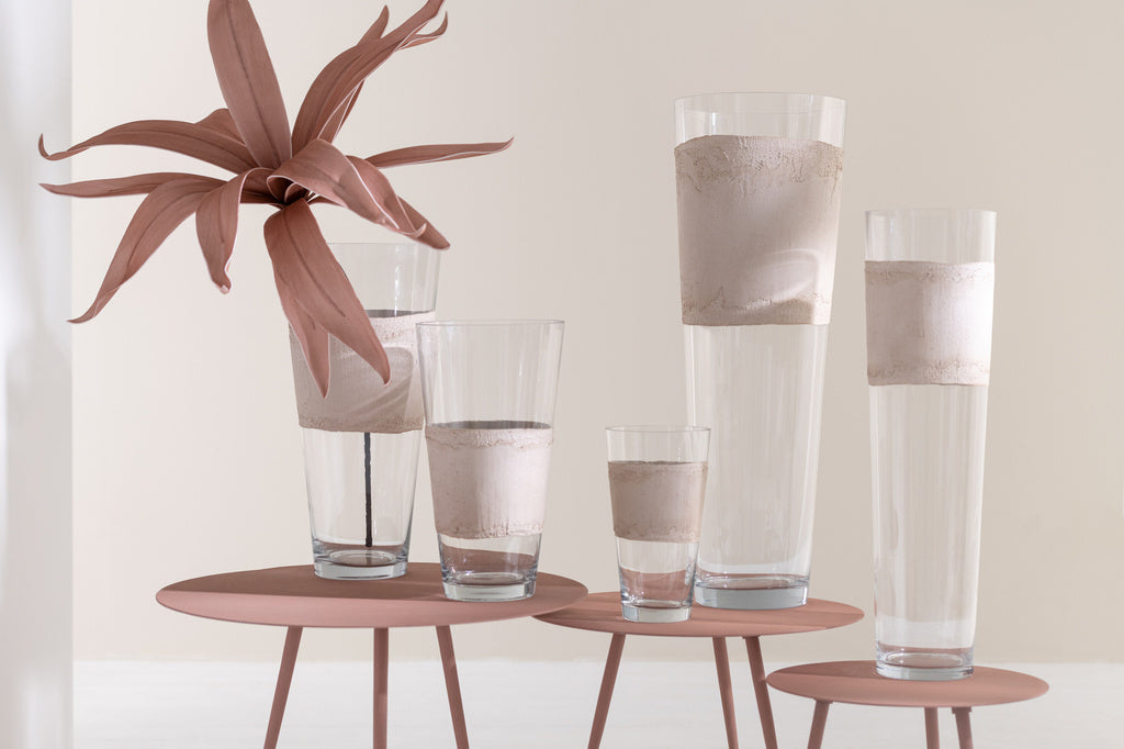 J-LINE VAZE DELPH – GLAS TRANSPARANT/BEIGE MEDIUM