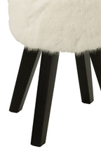 Bontkruk met witte houten poten