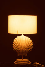 Tafellamp Zeeschelp Polyresin Wit/Naturel