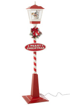 J-LINE STRAATLAMP LED SNEEUW PLASTIC KERST ROOD/GROEN