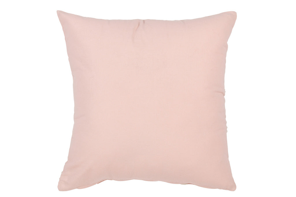 J-LINE KUSSEN ABSTRACTE GEZICHTEN – KATOEN – LICHTROZE/WIT – 45 CM