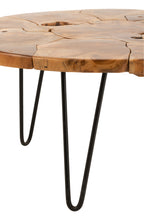 Salontafel Samuel Rond Teakhout Bruin