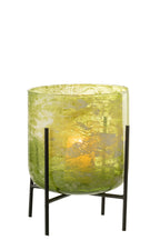 J-LINE WINDLICHT OP STANDAARD – GLAS/IJZER MARMER GROEN LARGE