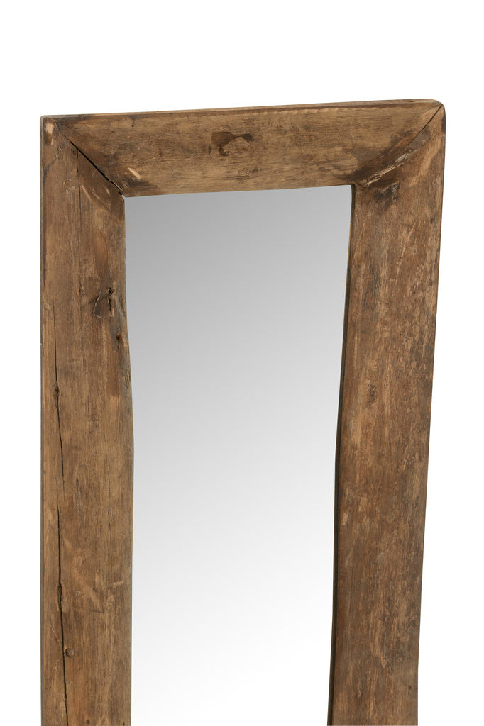 J-LINE WANDSPIEGEL RECHTHOEK HOUT BRUIN SMALL
