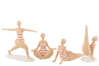 J-LINE WOMAN YOGA STRETCH – POLYRESIN ORANJE FIGUUR 30 CM