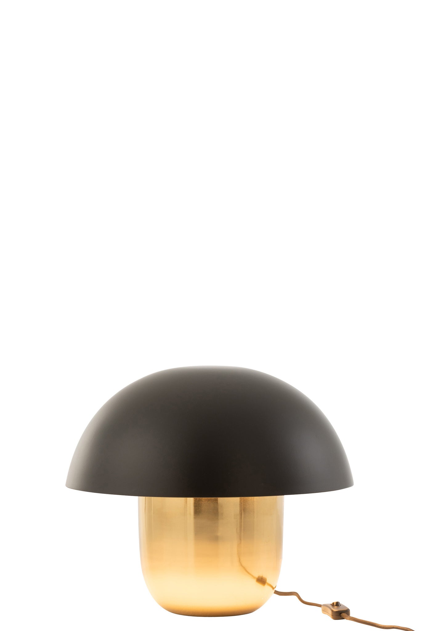 Paddestoellamp ijzer zwart/goud klein