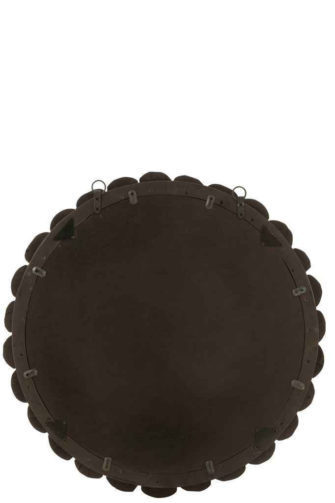 J-LINE SPIEGEL BALLS – HOUT ZWART 80×80 CM