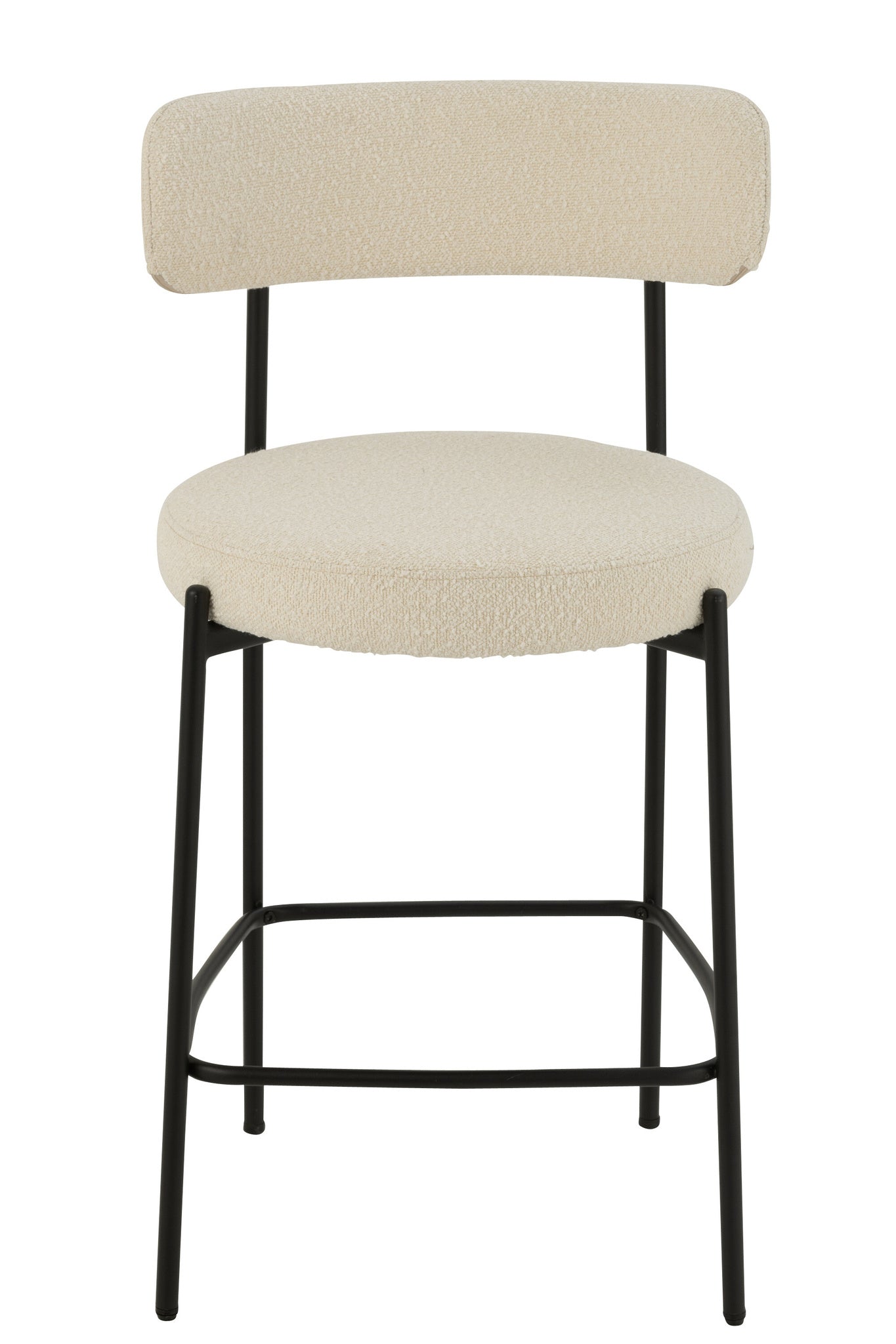 Barstoel Boucle Triplex/Polyester Wit/Zwart