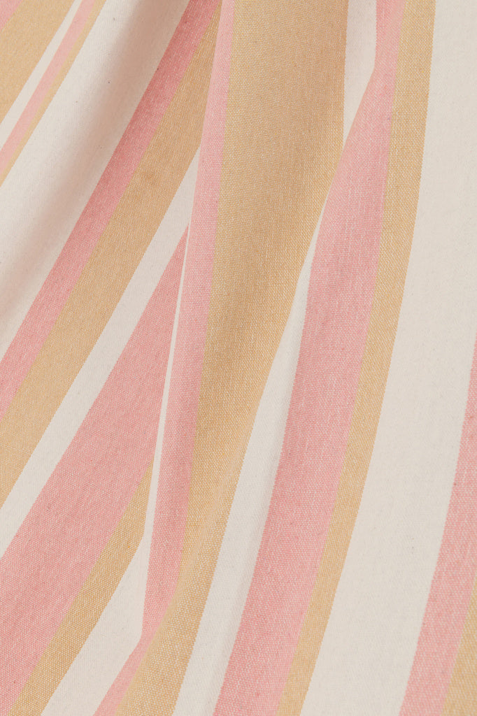 J-LINE HANGMAT STREPEN – KATOEN/POLYESTER WIT/BEIGE/ROZE