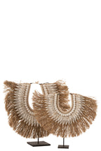 J-Line Necklace+Stand Dora Shells/Seagrass White Large