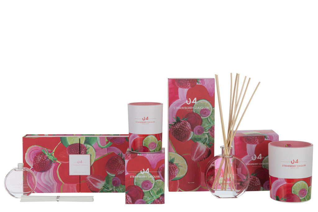 J-Line Kaars Aardbei Daiquiri Small-45H