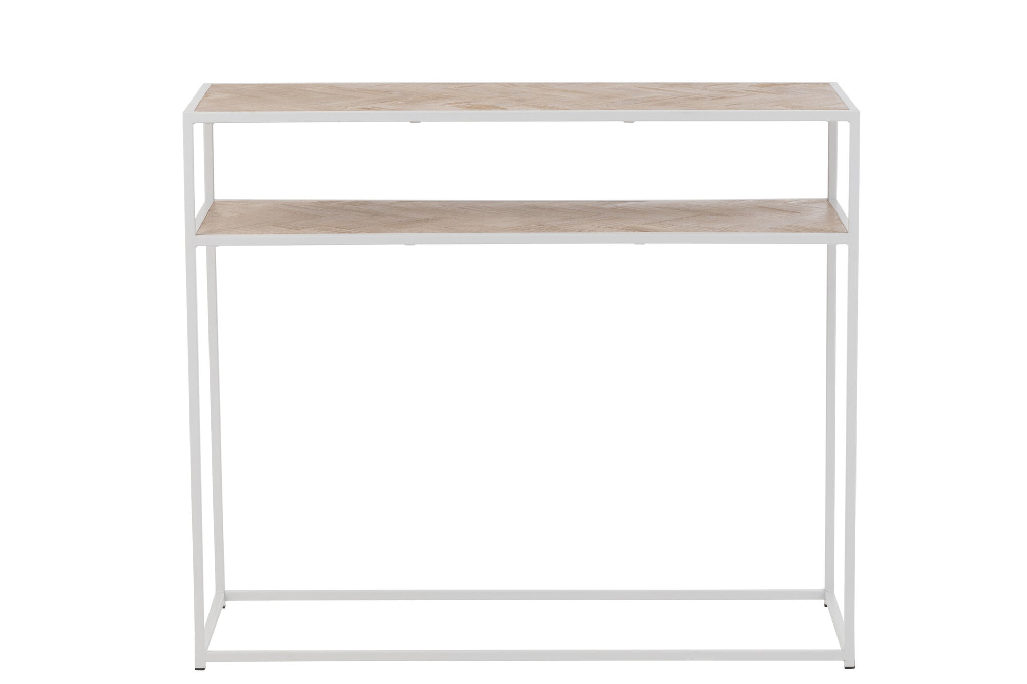 Console Zigzag Hout/Metaal Natuurlijk/Wit