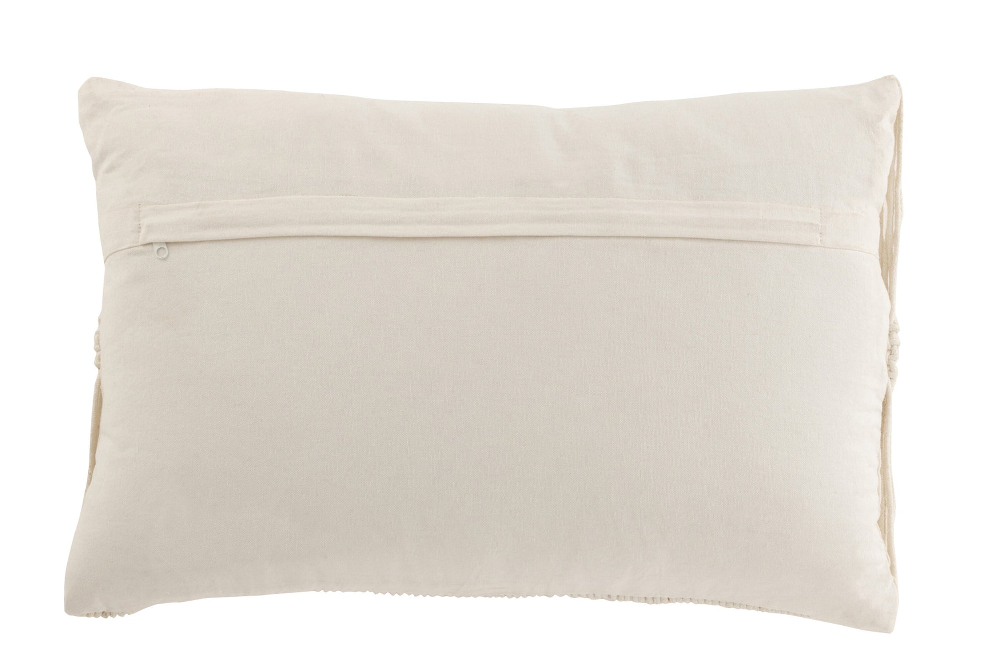 Kussen Linea Macramé Rechthoek Katoen Off White