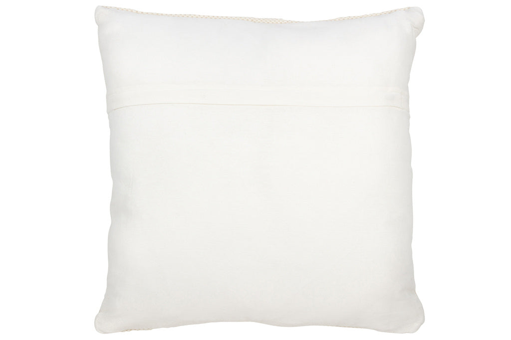 J-LINE KUSSEN GEWEVEN WOL – CRÈME – LARGE – 60 CM
