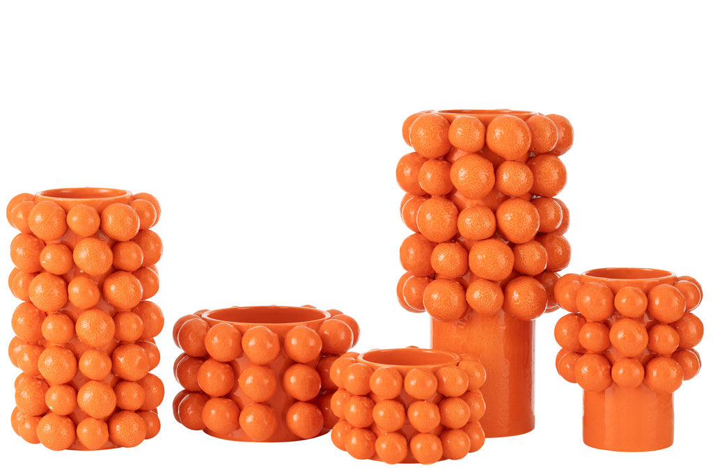 J-LINE VAAS ORANGES KERAMIEK ORANJE LARGE