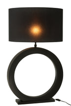 Tafellampvoet rond aluminium zwart