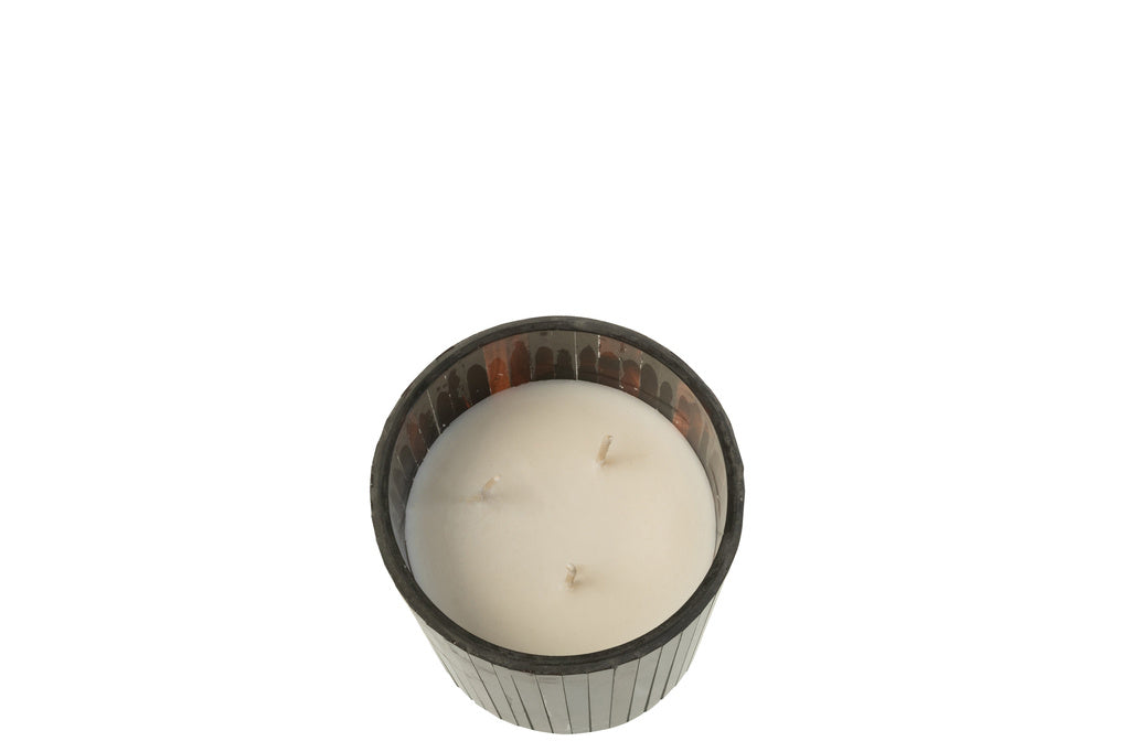 J-Line Scented Candle Noa Woody Aurora Brown Small - 35H