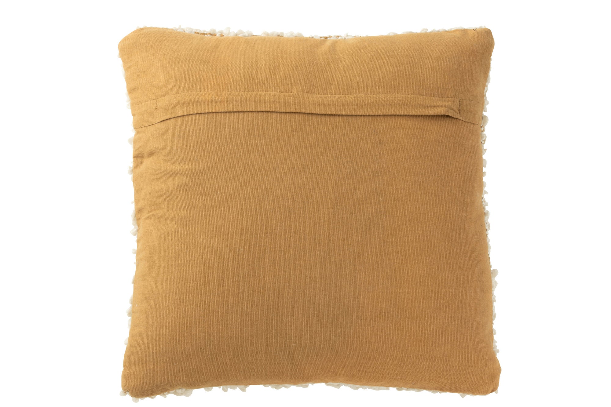Kussen Vierkant Bouclé Katoen/Polyester Kameel/Crème