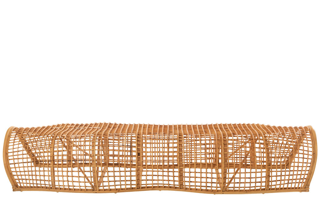 J-Line Bench Roni Rattan Natural