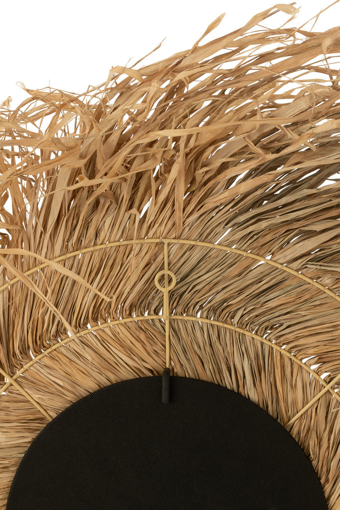 J-LINE SPIEGEL ROND GRAS NATUUR