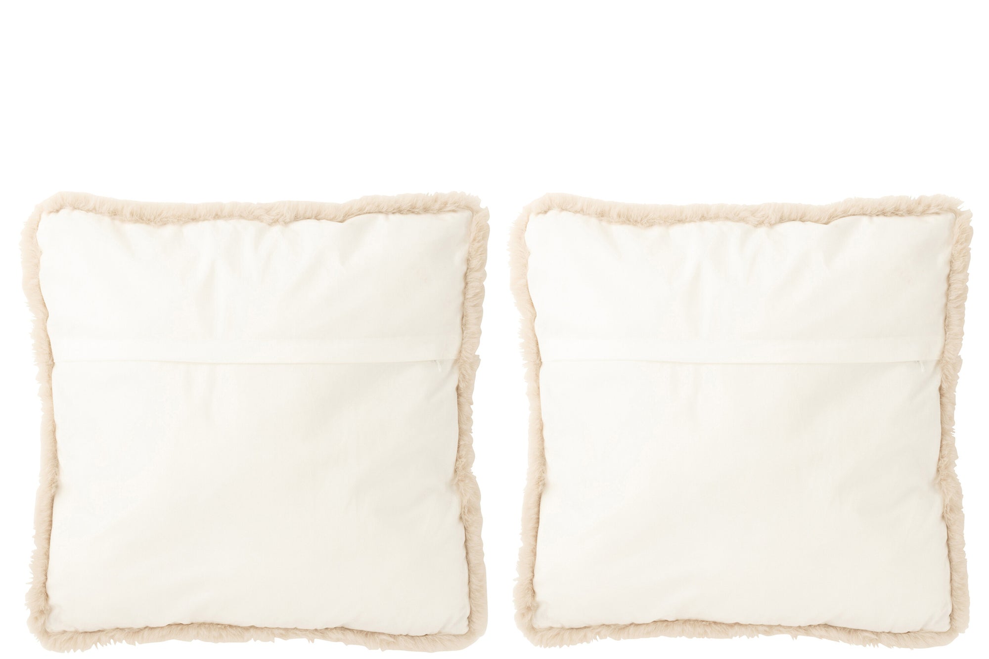 Kussen Kat Polyester Greige/Off-White Groot Assortiment Van 2