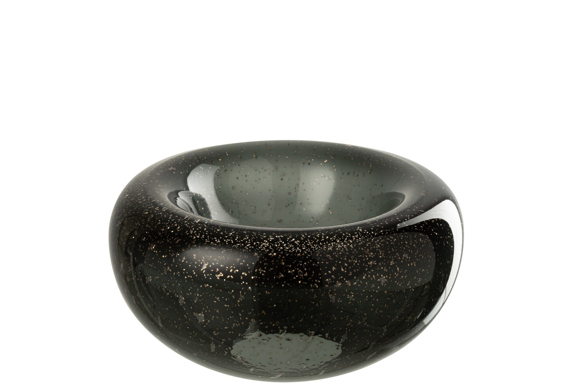 Decoratieve kom Carol Glas Zwart Klein