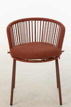 Stoel Toa staal/touw rood