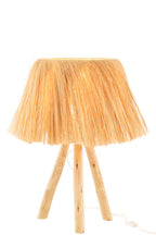 J-LINE TAFELLAMP BAHAMAS HOUT/GRAS NATUREL