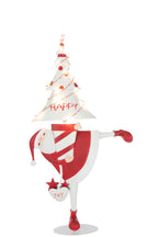 J-LINE KERSTMAN LED BOOM IJZER KERST ROOD/WIT GROOT
