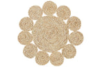 Placemat Ronde Bloem Maisblad Natuurlijk