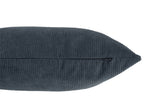 Kussen Rib Vierkant Fluweel Grijs Blauw