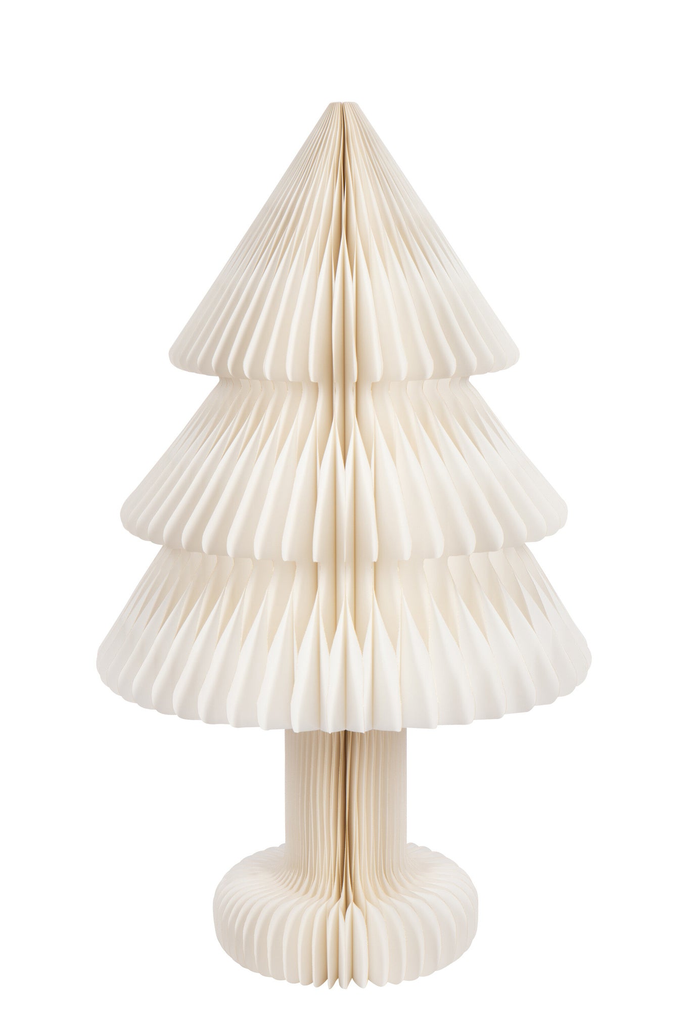 J-LINE KERSTBOOM OPVOUWBAAR PAPIER GEBROKEN WIT GROOT