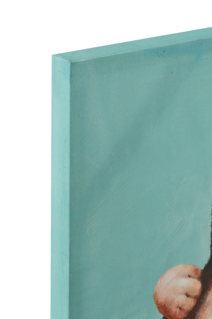 J-LINE WANDDECORATIE DOGS SWIMMING TRUNKS CANVAS/SCHILDERIJ MIX