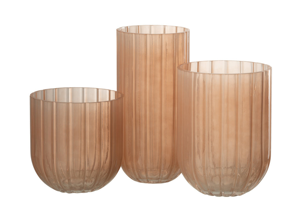 J-LINE VAZE YONI – GLAS PERZIK GROOT