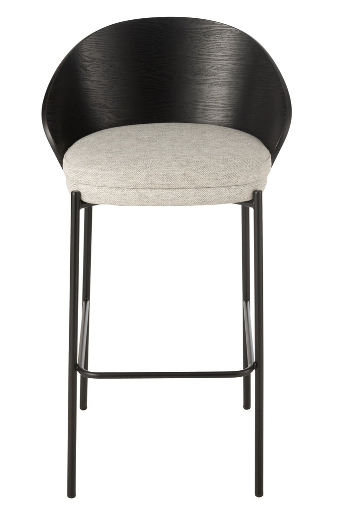 J-Line Bar Chair Lone Ply Wood/Metal Black/Grey