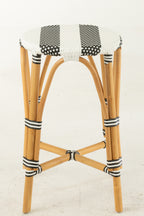 J-LINE KRUK ROTAN ZWART/WIT GROOT
