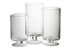 J-LINE WINDLICHT OP VOET ROND GLAS TRANSPARANT GROOT