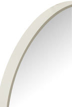 J-LINE RONDE SPIEGEL GLAS/METAAL WIT LARGE