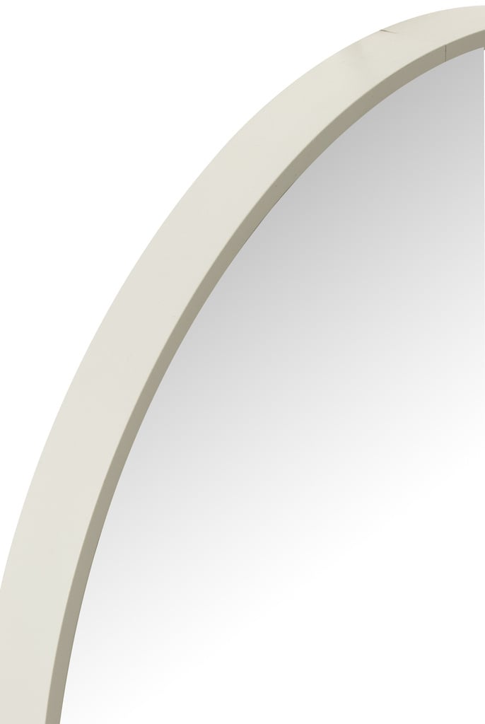 J-LINE RONDE SPIEGEL GLAS/METAAL WIT LARGE