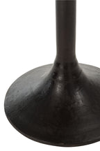 Ronde bartafel hout/metaal naturel/zwart